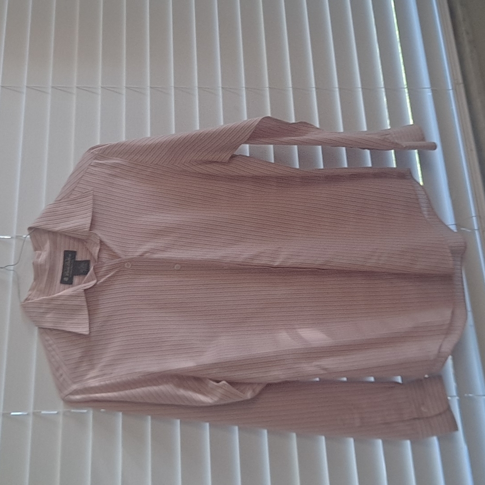 Brooks Brothers Women's Dress Shirt Pink Pinstripe Size 12 100% cotton